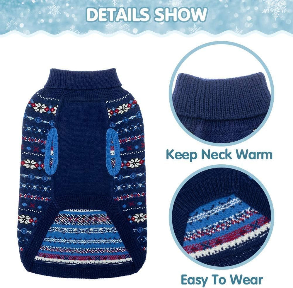 BINGPET dog sweater knit turtleneck showcases warm winter style for pets