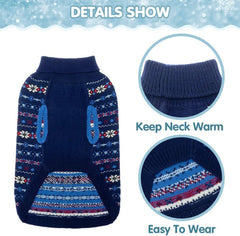 BINGPET dog sweater knit turtleneck showcases warm winter style for pets