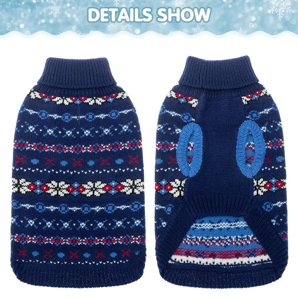 BINGPET dog sweater snowflake pattern adds festive style