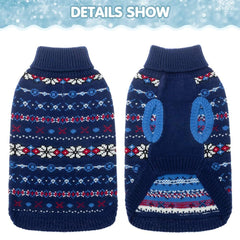 BINGPET dog sweater snowflake pattern adds festive style