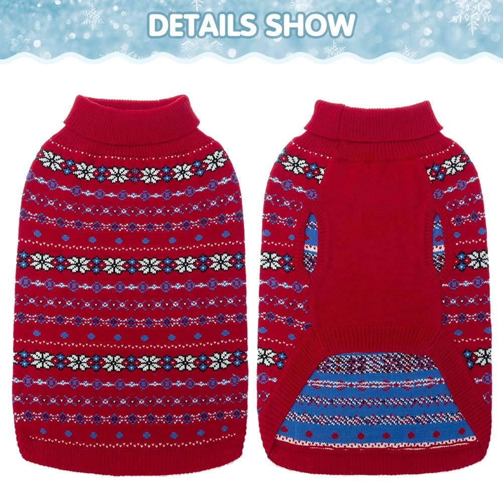 BINGPET dog sweater turtleneck design ready for easy wear.