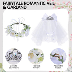 BINGPET dog crown veil image highlighting lightweight, elegant wedding accessory