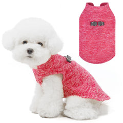 BINGPET fleece vest dog back view showcasing warm comfort on walks
