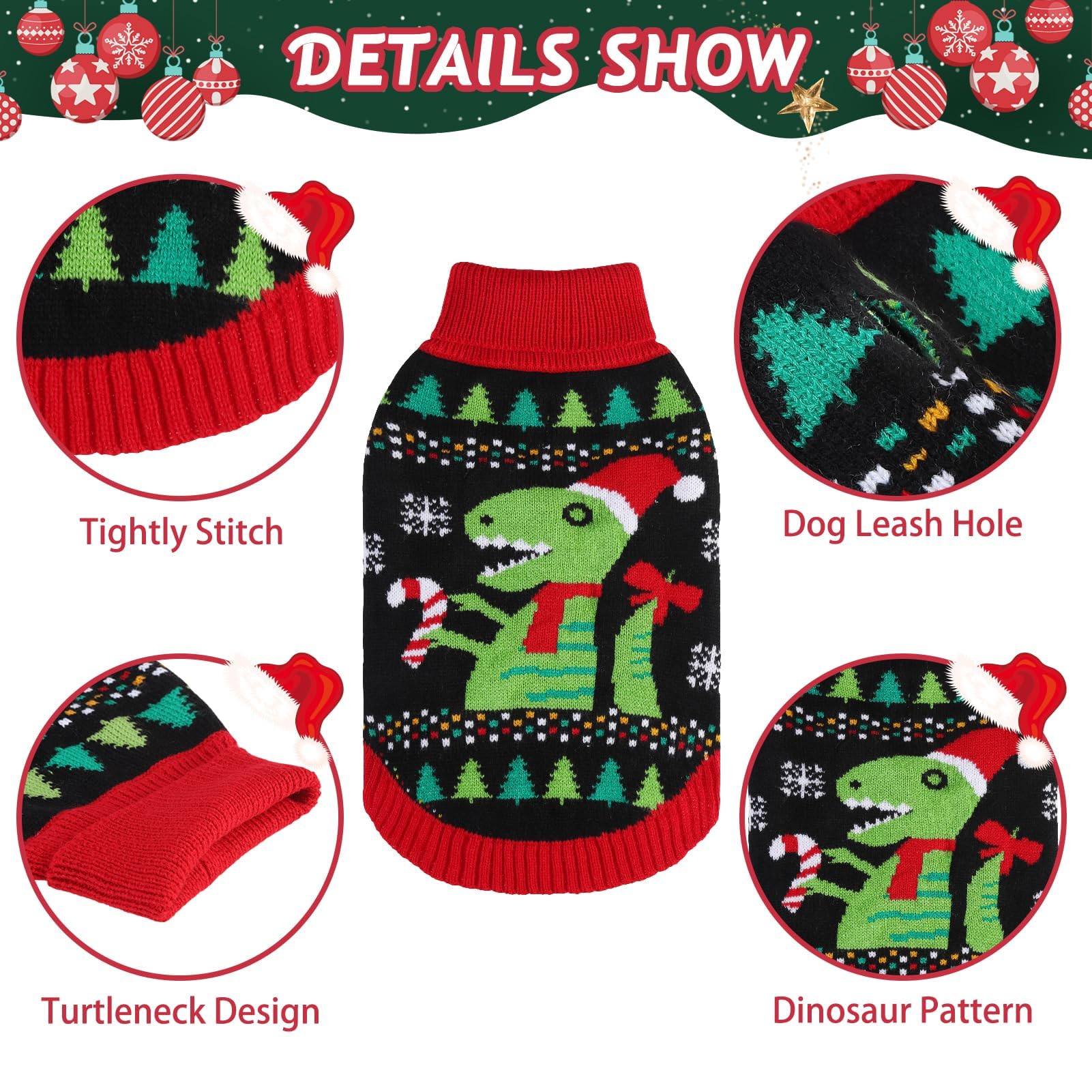 BINGPET knit puppy sweater, turtleneck warmth for holiday outings.