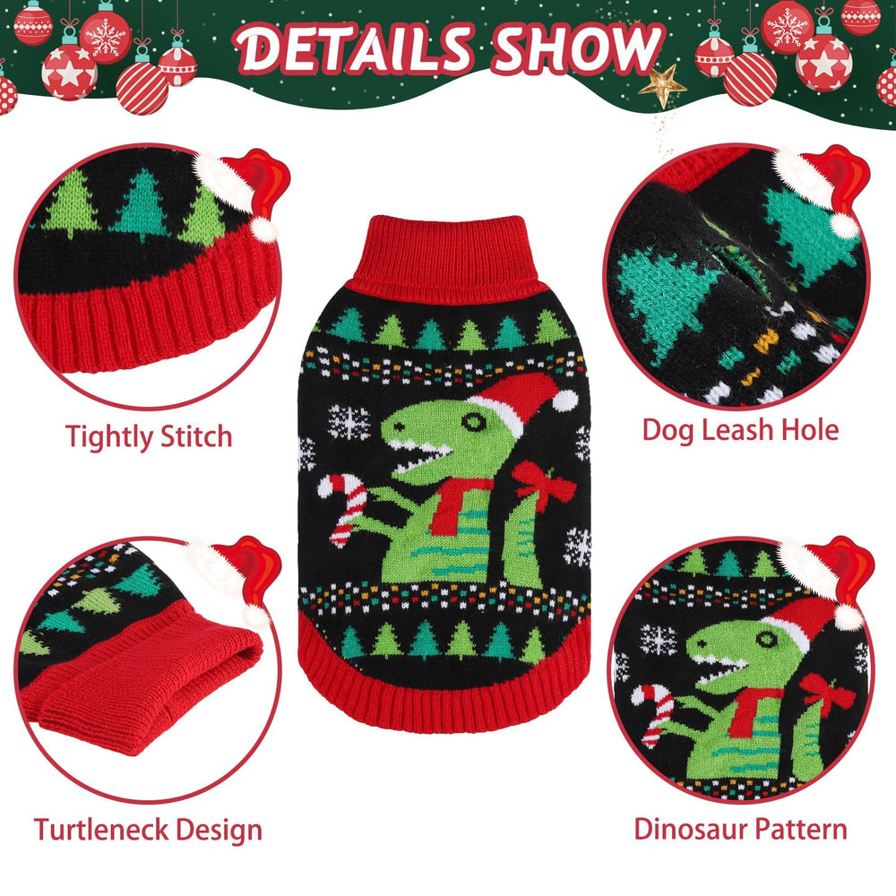 BINGPET knit puppy sweater, turtleneck warmth for holiday outings.