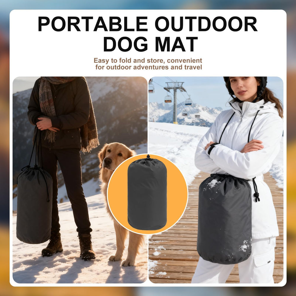 BINGPET outdoor travel dog bed open 35x51 showing spacious surface for larger dogs.
