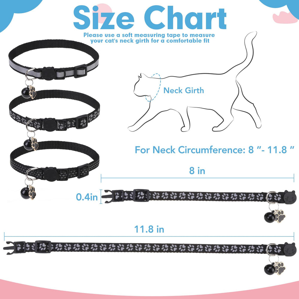 BINGPET reflective paw prints design enhances 360-degree visibility at night.