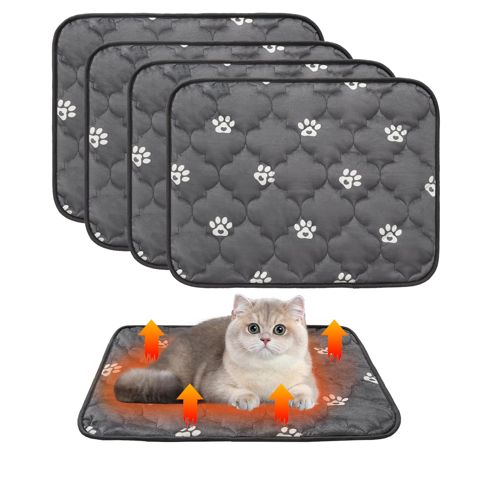 BINGPET self-warming cat bed plush top creates cozy warmth for indoor pets