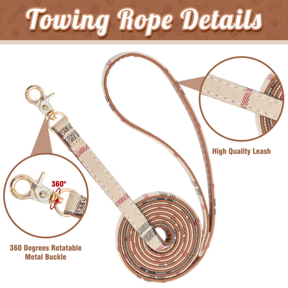 BINGPET size chart shows neck girth 9 to 11.5 inches and 59 inch leash length