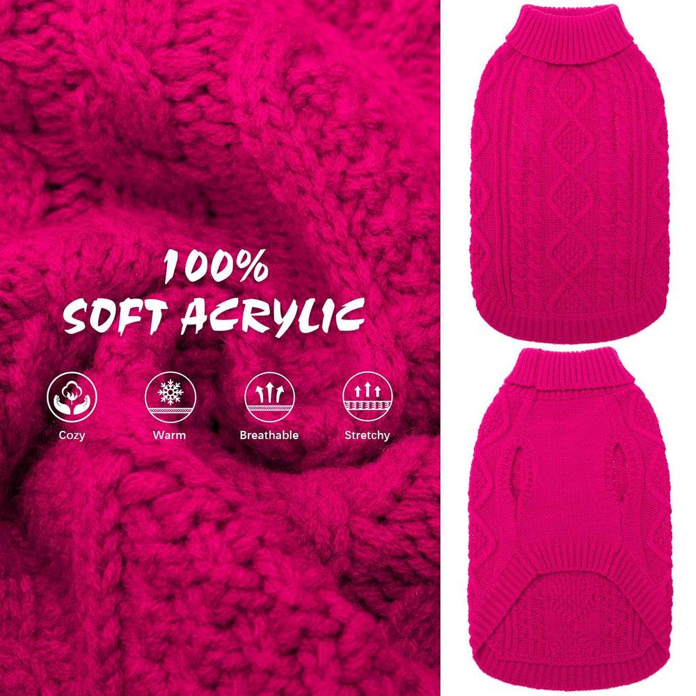BINGPET soft stretchy acrylic yarn keeps dogs comfortable in cold weather.
