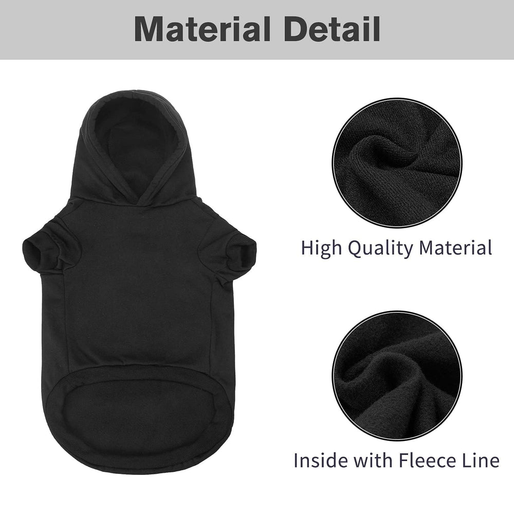 BINGPET sudadera capucha para perro, dorso con diseño y letras duraderas