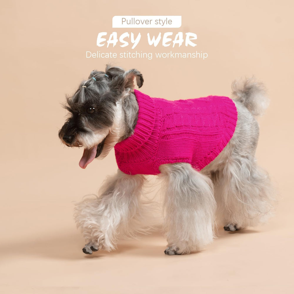 BINGPET chic cable knit sweater with gingham patchwork for stylish outings.