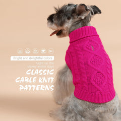 BINGPET thermal knit sweater back with leash hole for easy outdoor walks.