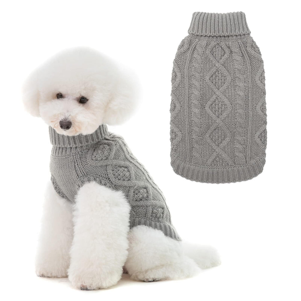BINGPET Thermal Knitted Dog Sweater front view provides cozy warmth for daily walks