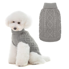 BINGPET Thermal Knitted Dog Sweater front view provides cozy warmth for daily walks