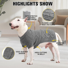 BINGPET velvet-chenille dog sweater delivers soft warmth and stretch for easy movement.