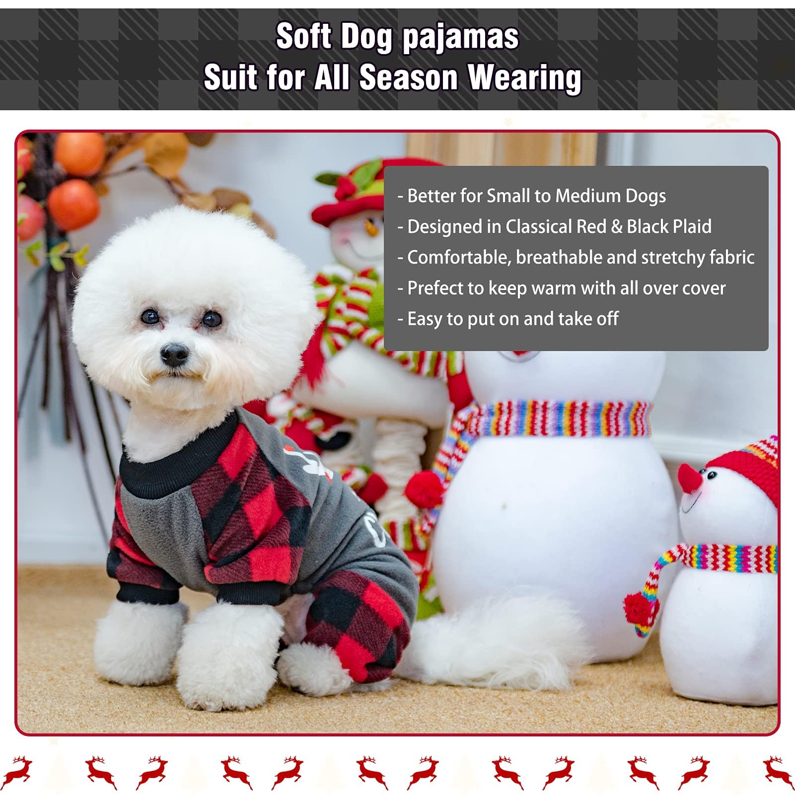 BINGPET winter pet clothes plaid suitable for cats and dogs