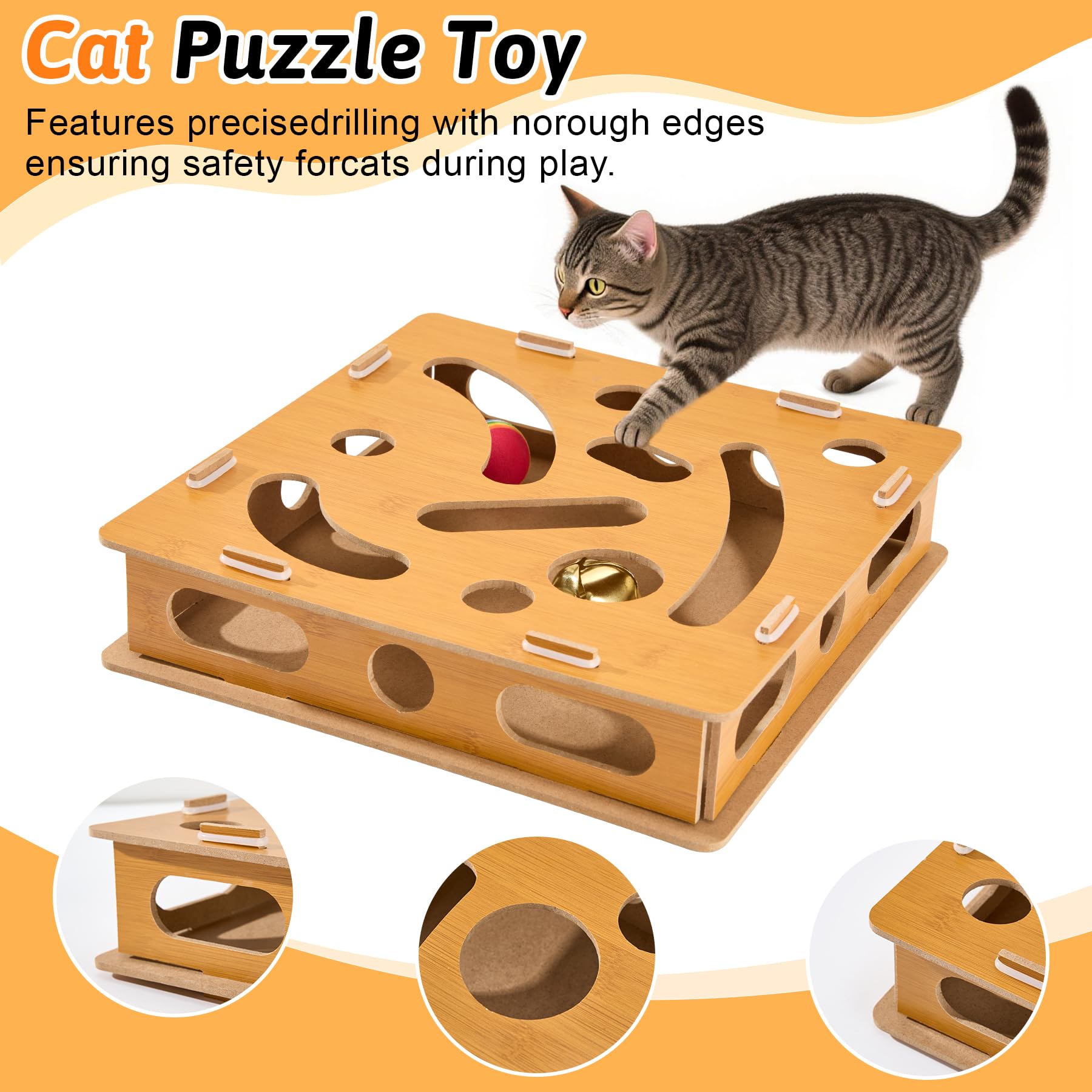 Bininl indoor cat play scene shows engaging supervised fun