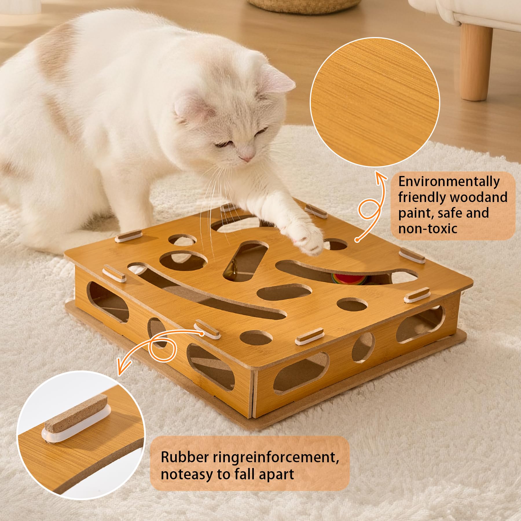 Bininl cat puzzle is easy to assemble for quick setup