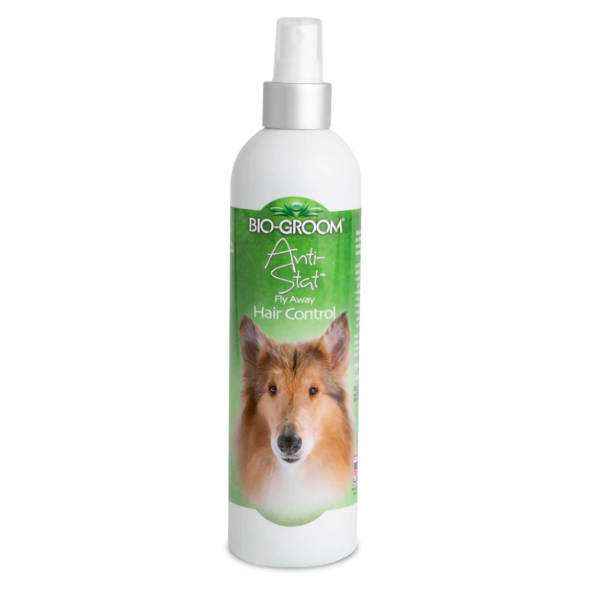 Bio-Groom Anti-Static Spray coat-application reduces flyaway hair for easy brushing