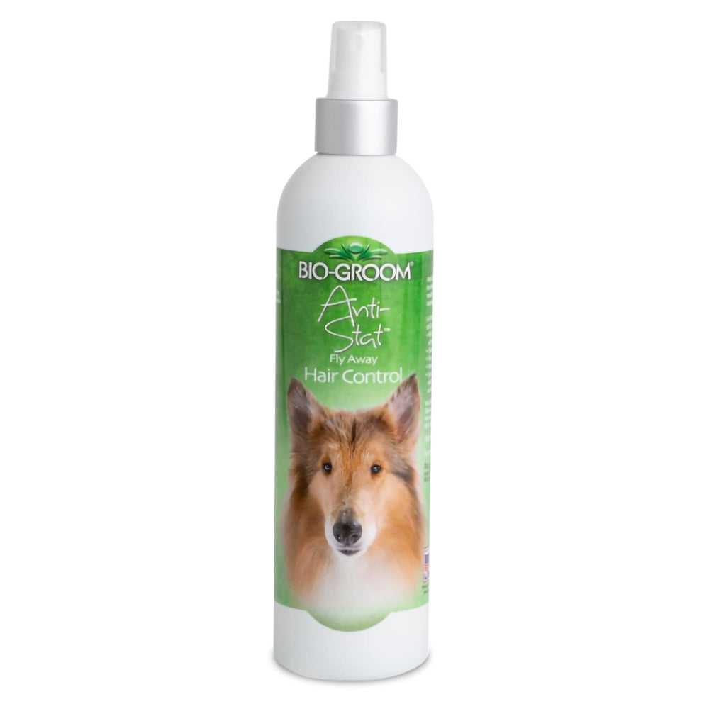 Bio-Groom Anti-Static Spray coat-application reduces flyaway hair for easy brushing