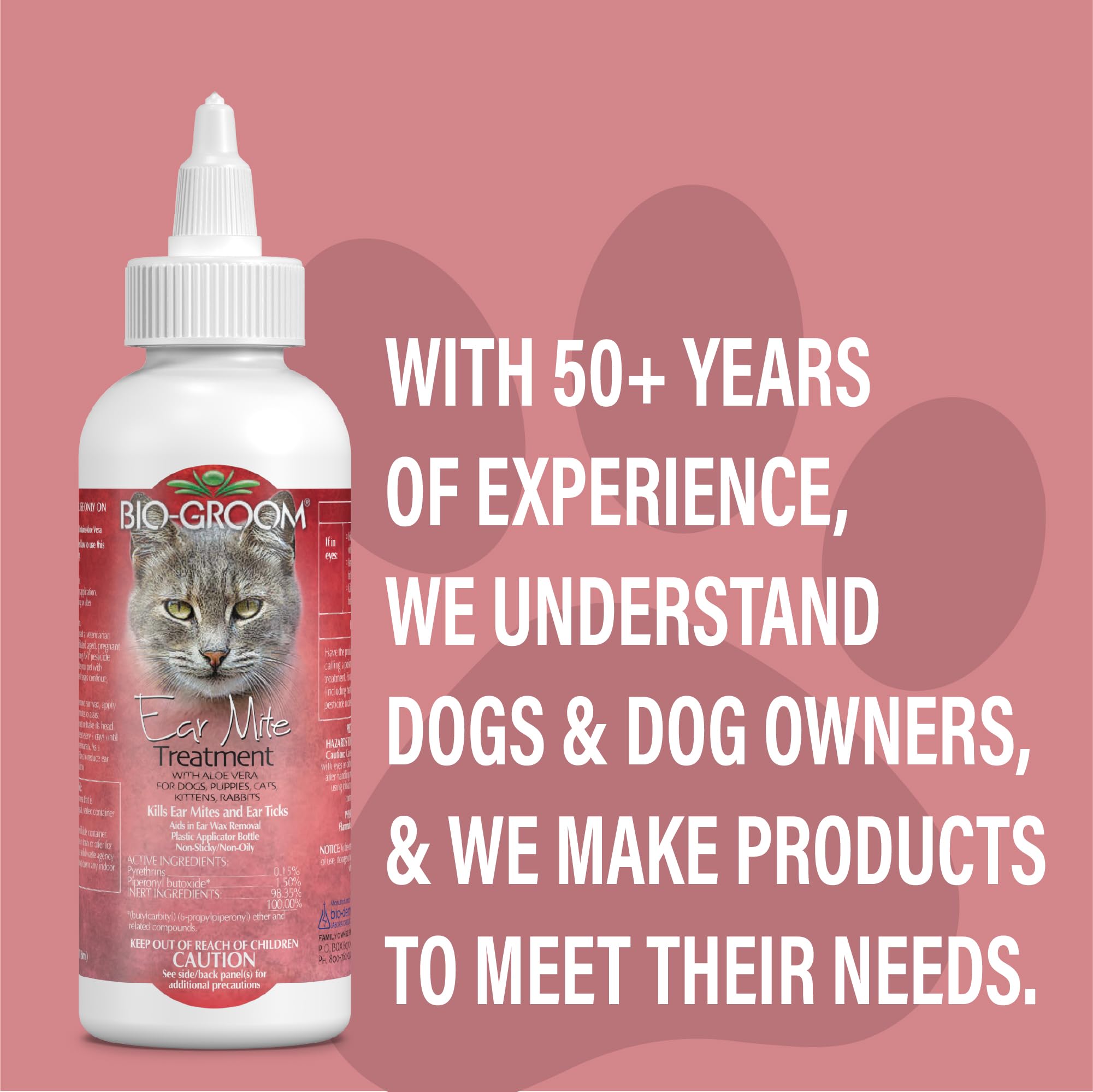 Bio-Groom family-owned brand logo underscores trusted pet-care heritage.