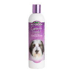 Bio-Groom Groom'n Fresh bottle shows tear-free formula for gentle dog grooming.