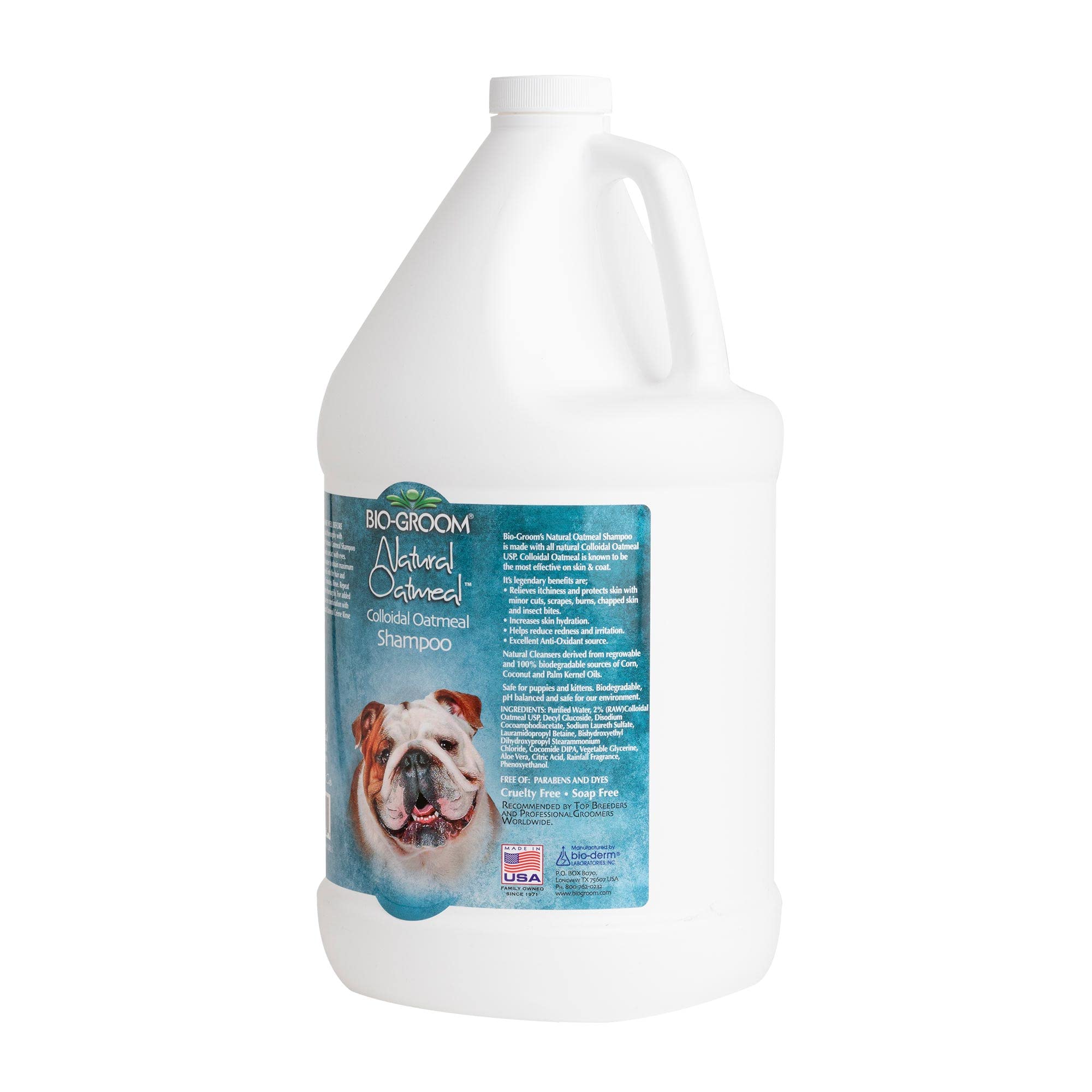 Bio-Groom Oatmeal Dog Shampoo used on a puppy for sensitive skin care