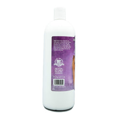 Bio-Groom Silk Creme Rinse bottle closeup highlights residue-free formula for healthier coats