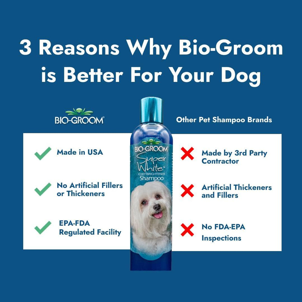 Bio-Groom Silk Creme Rinse bottle with chamomile provides soothing moisture for dry, sensitive coats.