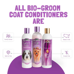 Bio-Groom Silk Creme Rinse puppy tearless shot emphasizes gentle wash for sensitive skin