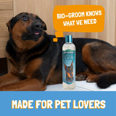 Bio-Groom So-Gentle puppy bath time scene demonstrates gentle care for youngsters