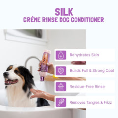 Bio-Groom tearless shampoo lather close-up showing rich foam for calm bath experiences.