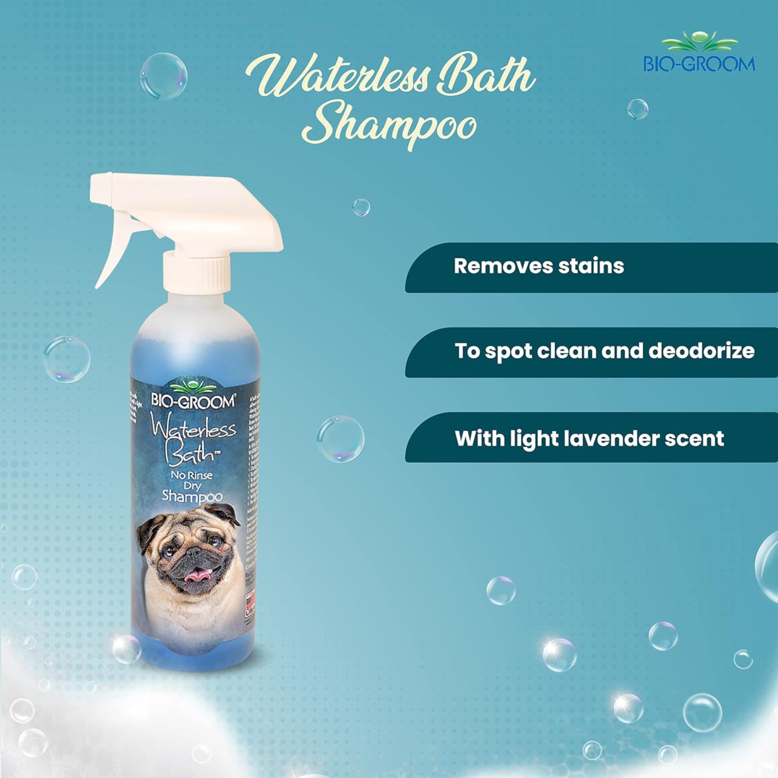 Bio-Groom tearless formula close up highlighting gentle cleansing