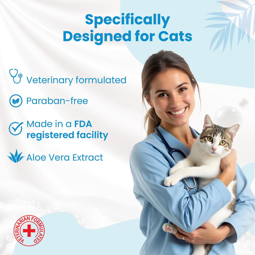 Bio PetActive Cat Shampoo after-wash coat appears soft, manageable, and lightly scented.