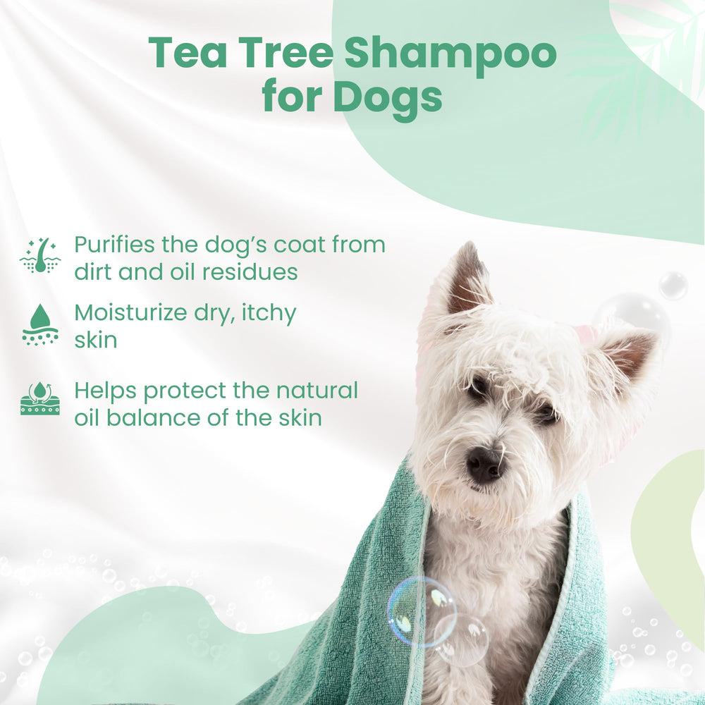 Bio PetActive Tea Tree Oil Dog Shampoo coat shine after wash.