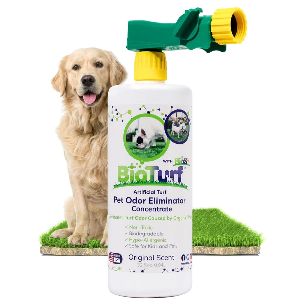 BioTurf BioS+ product label highlights usage and safety notes.