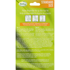 BioBag standard-size 8x11.4 inches; ideal for daily dog cleanup.