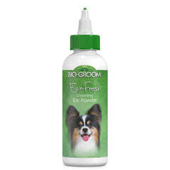 Bio-groom Ear-Fresh 24g pack for easy pet ear cleaning and odor reduction.
