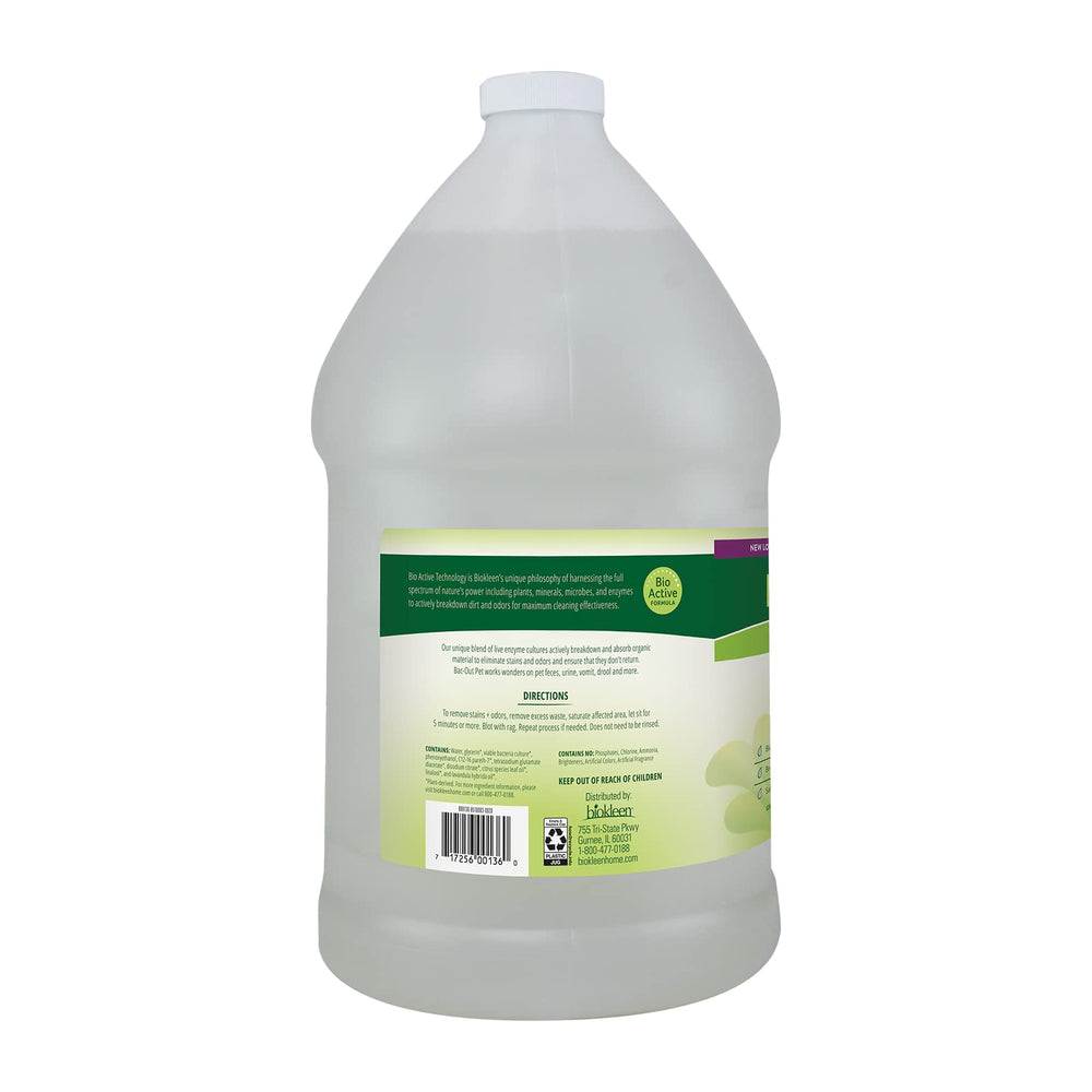 Biokleen Bac-Out enzymatic action closeup highlights safe odor elimination