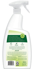 Biokleen Bac-Out spray bottle in action demonstrates stain and odor removal on carpets.