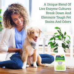 Biokleen Bac-Out label close-up emphasizes eco-friendly, plant-based cleaner features.