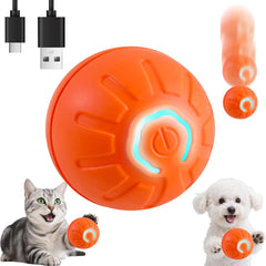 BIONEMAGILI motion-activated orange small toy ball keeps cats and small dogs engaged indoors