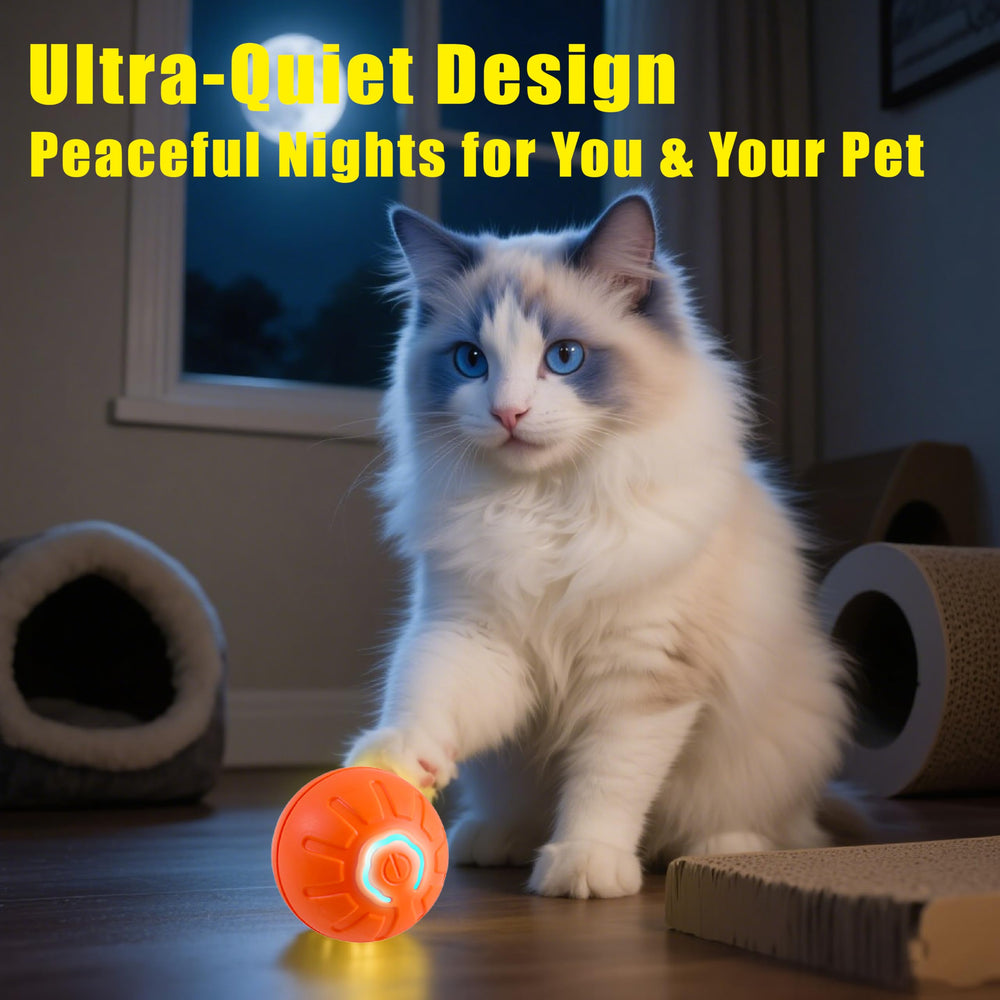 BIONEMAGILI self-moving auto-rolling feature keeps pets active without constant prompting