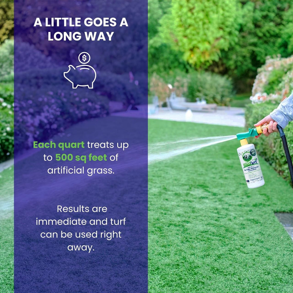 BioTurf BioS+ combo-ready with granules for extended freshness.