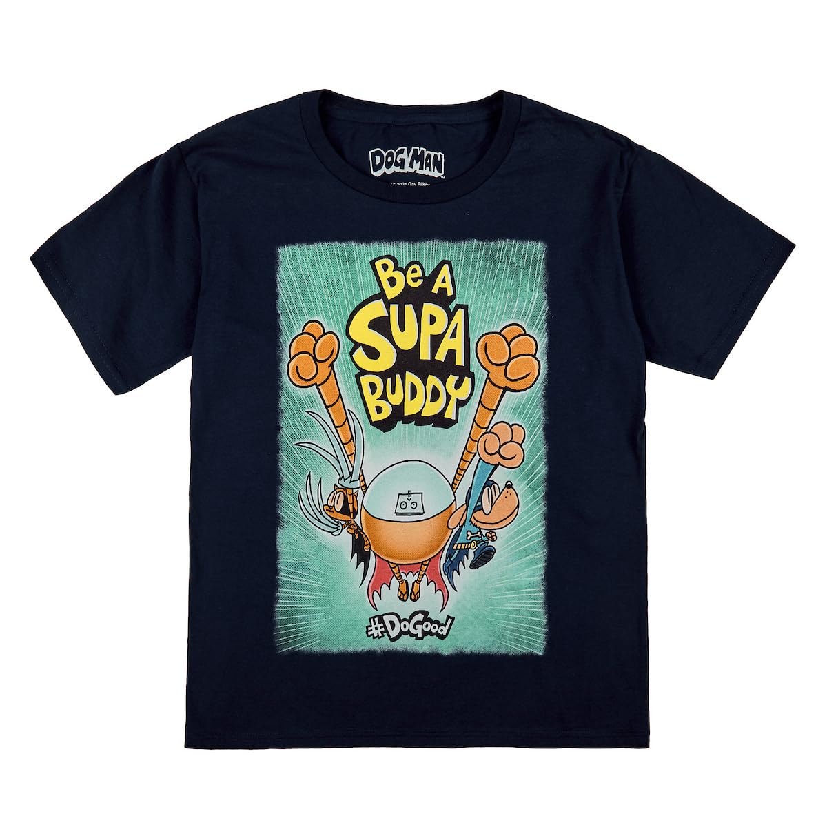 Bioworld Dog Man Youth 3-Pack T-Shirts soft cotton fabric close-up for comfort