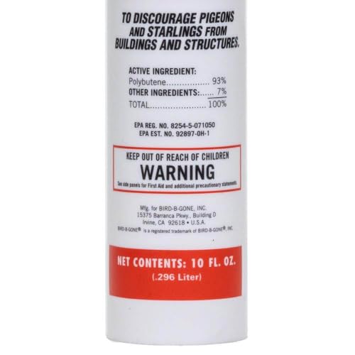Bird B Gone caulking gun application demonstrates easy outdoor deployment.