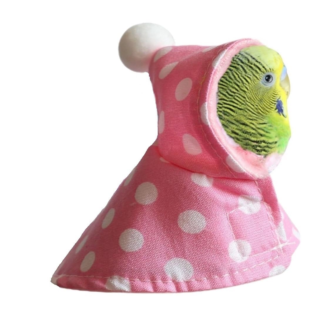 Bird clothes for parrots pink medium back view highlights secure closure and gentle fabric
