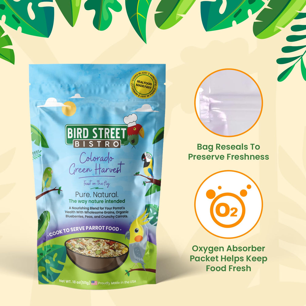 Bird Street Bistro USA-made badge reinforces eco-friendly packaging.