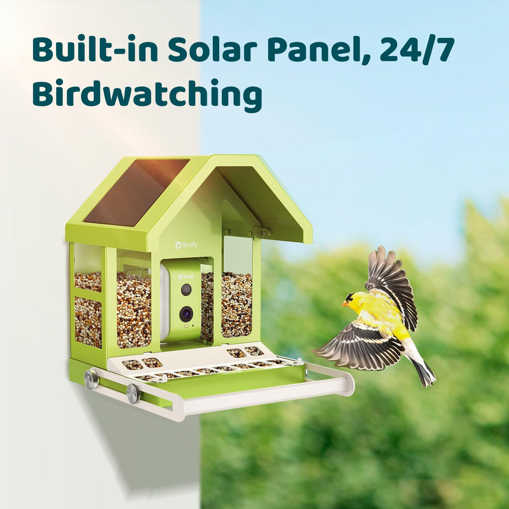 Birdfy all-metal weatherproof construction resists rain, rust, and wear.